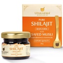 UPAKARMA Shilajit Resin with Safed Musli 20g | 300mg/serving | For Men to Boost Physical Performance, Power, Stamina and Strength | 100% Ayurvedic | Lab Tested | 66 Servings | Pack of 1