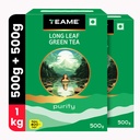 TE-A-ME Long Leaf Green Tea 1kg (Pack of 2) | Pure Loose Green Tea 500gm