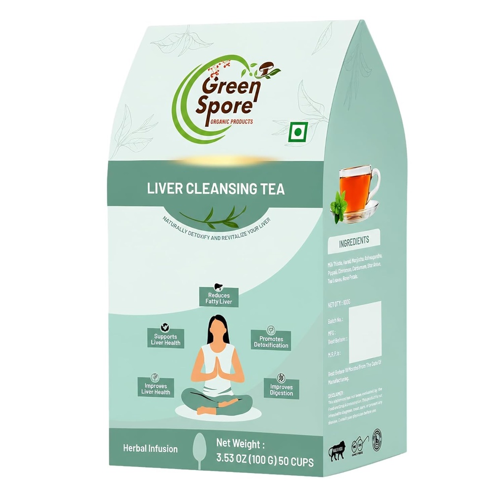 Liver Cleansing Herbal Tea | Natural Wellness Tea Blend | Caffeine-Free | Supports Daily Wellness | Premium Herbal Infusion 100GM (50 Cups) (LIVER CLEANSING TEA)