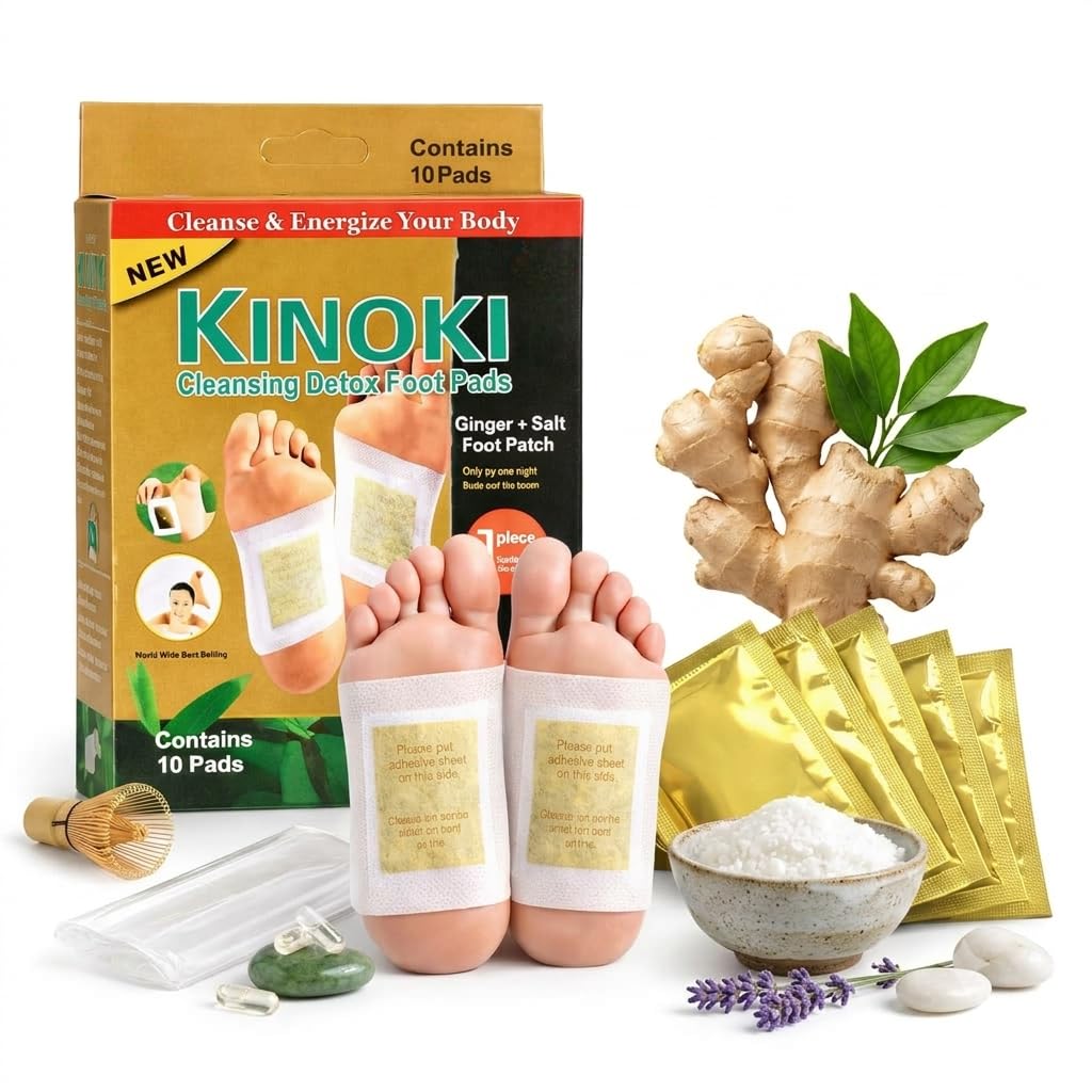 Kinoki Cleansing Detox Foot Pads, 10-Pad Pack (5)