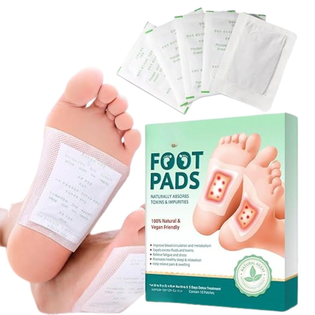 BIRDLINE Foot patches for Cleansing Remove Toxins, 100% Herbal And Natural Ingredient Detox Foot Pads, Blood Circulation, Weight loss, Stress & Pain Relief Sleep Patch for Men & Women (70)