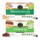 TEACURRY Lung Detox and Liver Detox Tea Combo (2 Month Box | 60 + 60 Teabags) - support to quit Smoking and Drinking Alcohol