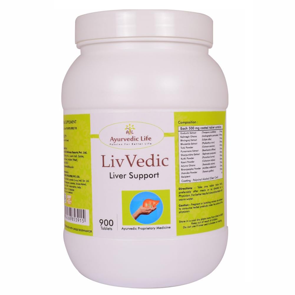 Ayurvedic Life Liv Vedic Tablets 900 Tablets (Pack of 1)