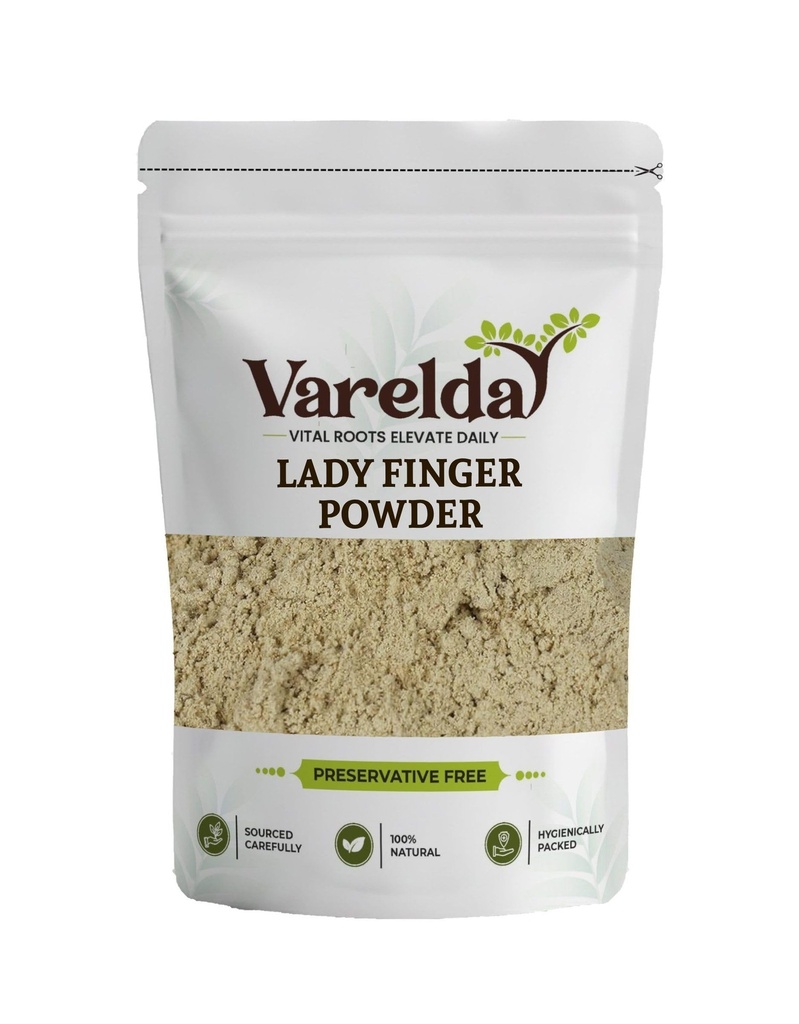 VARELDA Lady Finger Powder - Bhindi Powder - Abelmoschus Esculentus (100 Grams)