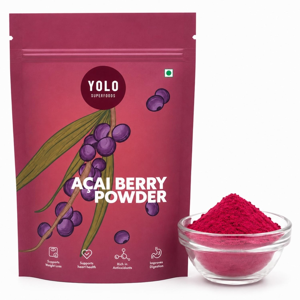 Açaí Berry Powder 40g | Made from Açaí Berries | Antioxidant Rich Fruit Powder | For Smoothies, Smoothie Bowls, Yoghurt, Rice, Wraps & Dimsums