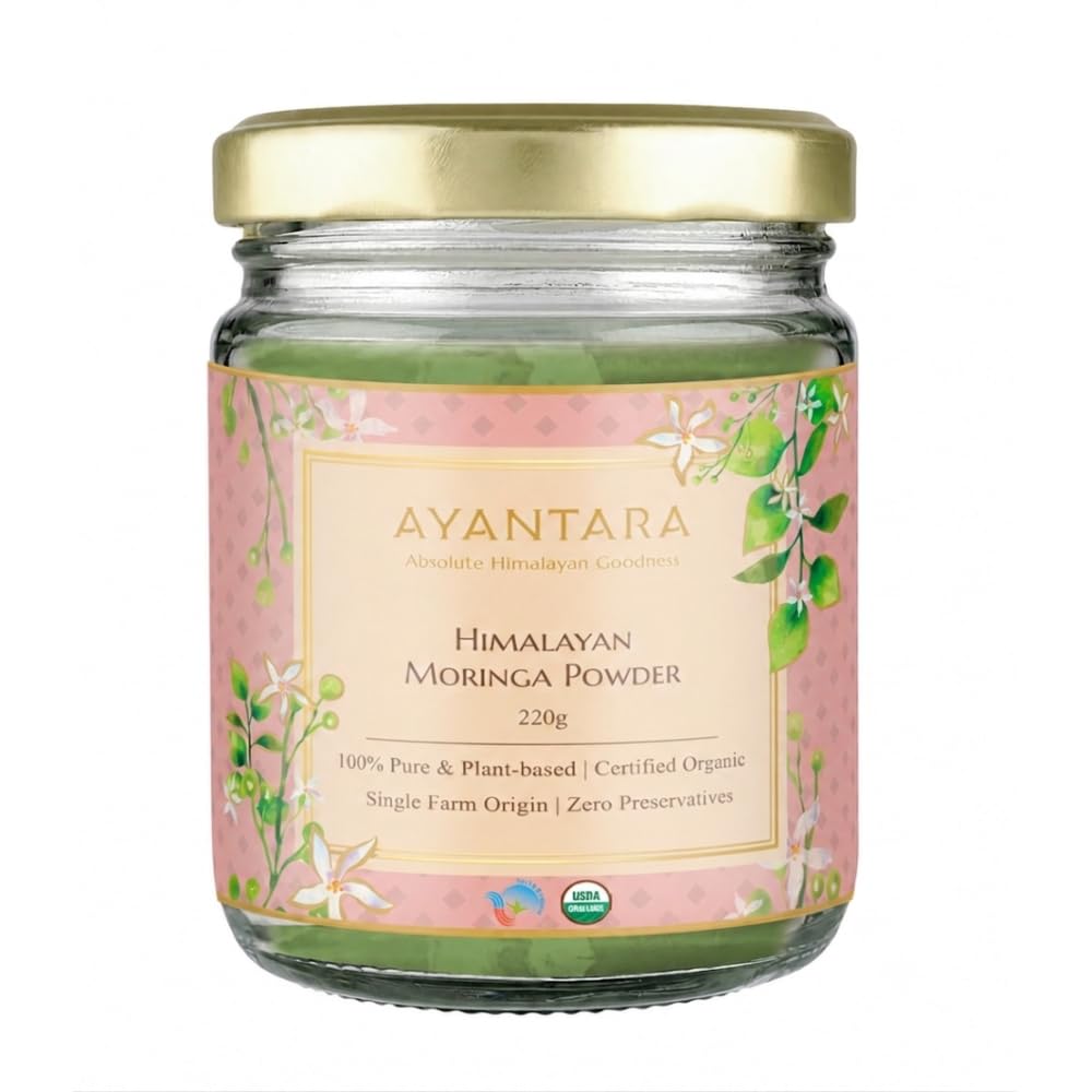 Himalayan Moringa Leaf Powder - 220g | Organic for Energy, Immunity
