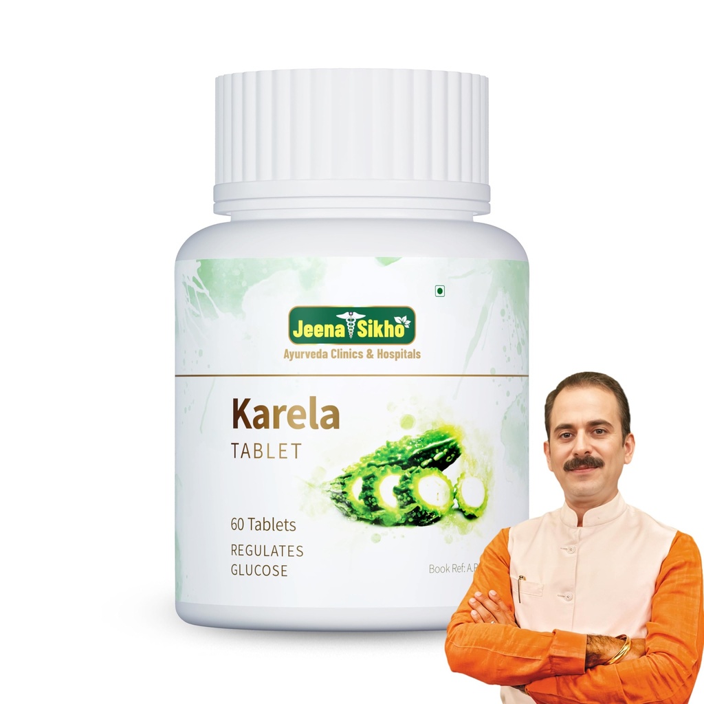 Jeena Sikho Karela Tablets| Skin Wellness & Immunity Supplement | Naturally Formulated With Karela Extracts | Natural Multivitamin For Body Detox, 60 Tablets