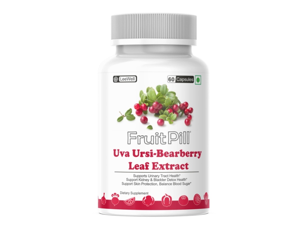 (LeeWell) Uva Ursi Bearberry Leaf Extract 600mg | Urinary Tract & Bladder Health Support | Natural Herbal Cleanser | Capsules | 60 Count