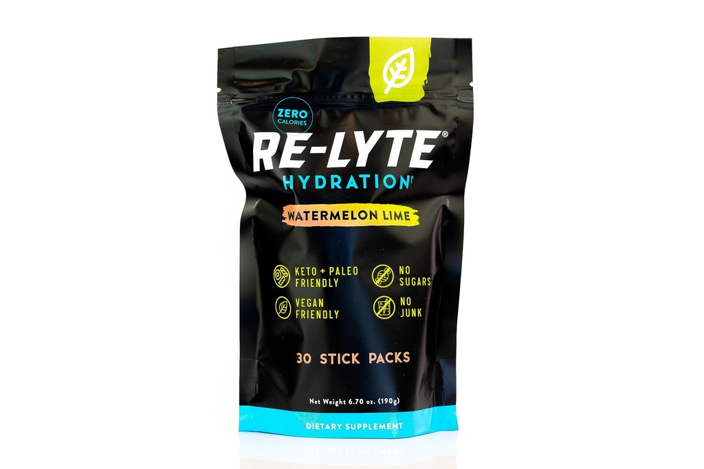 REDMOND Re-Lyte Hydration Electrolyte Powder Mix, Watermelon Lime (30 Stick Packs)