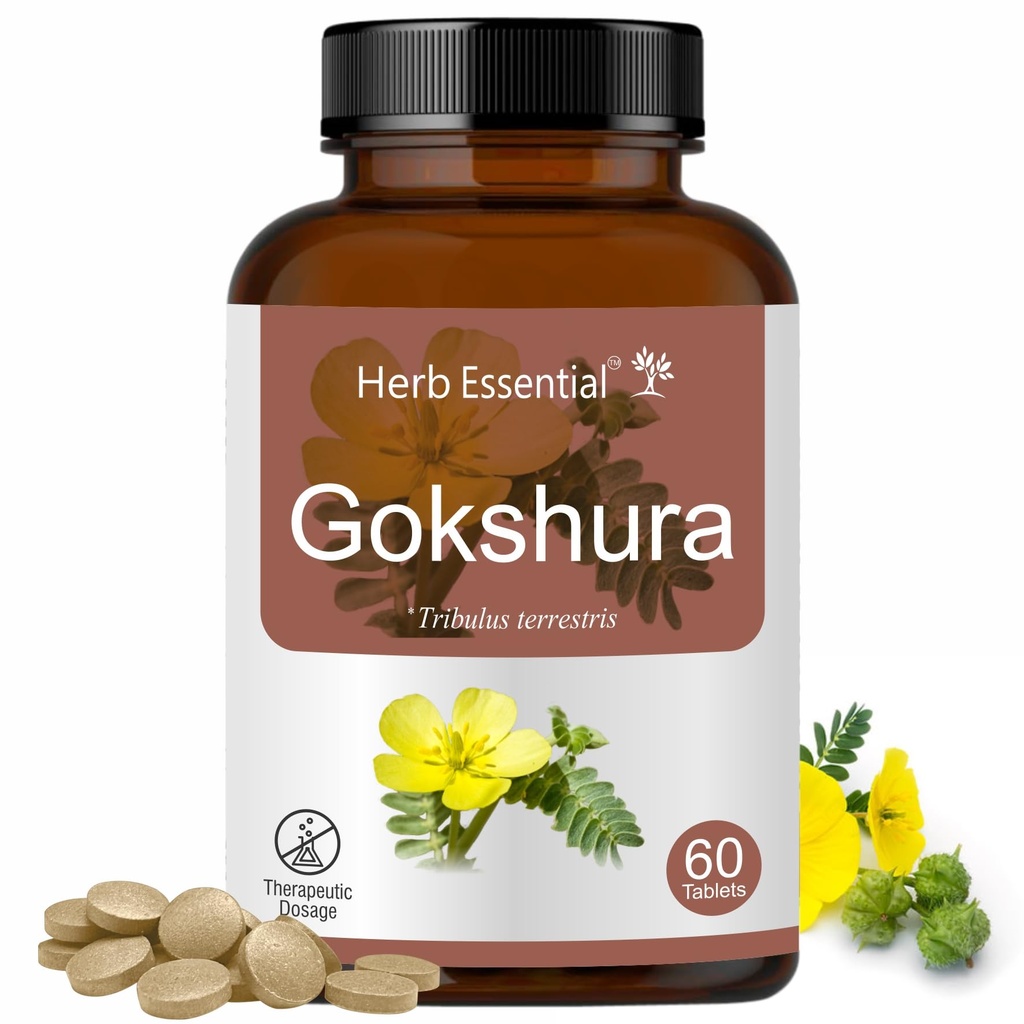 Herb Essential Gokshura Tablets 500 mg, General Wellness, 60 Tablets