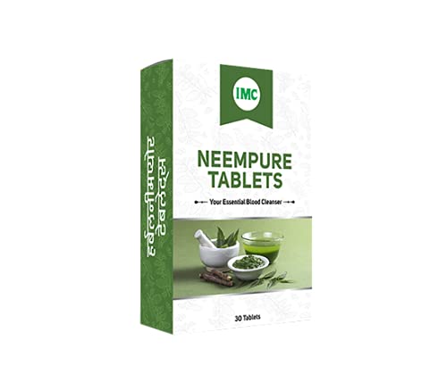 IMC HERBAL NEEM PURE TABLETS Pack of 2 (2X30 Tablets) 1000mg