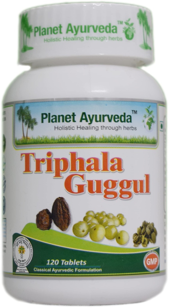 Planet Ayurveda Triphala Guggul Tablets - 120 Tablets (Pack of 2)
