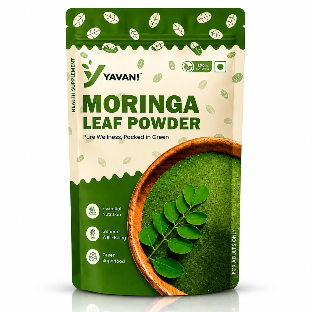 YAVANI Moringa Oleifera Leaf Powder Pure Green Organic Nutrition Superfood