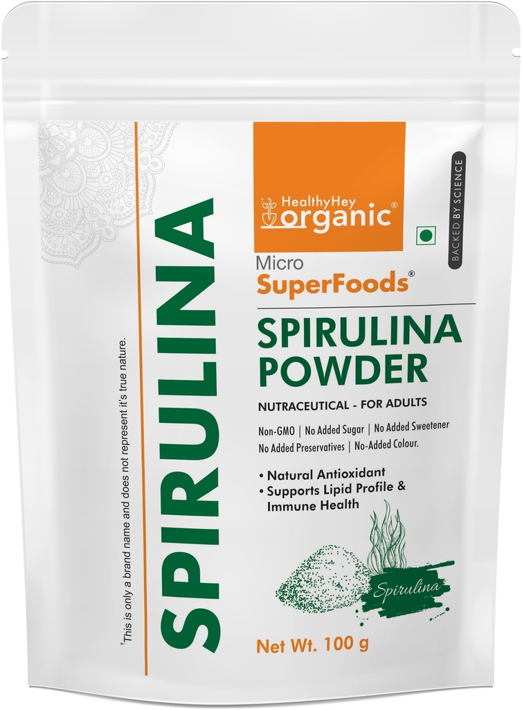 Spirulina Powder Micro Superfoods, Rich in Protein, Vitamins & Minerals - 100 g