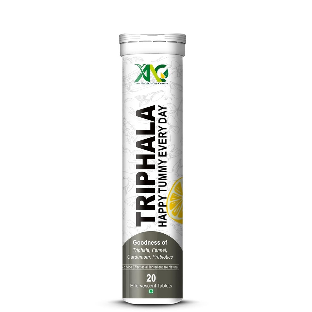 ANC Triphala Effervescent Tablets | Relieves Constipation, Colon Cleanse, Improves Digestive Health & Manage Weight | With Ayurvedic Herbs, Triphala & Saunf along with Prebiotic | 20 Tablets
