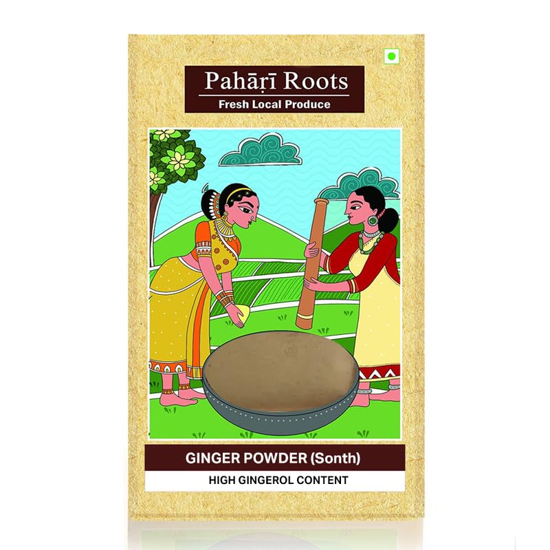 Pahari Roots Ginger Powder | Adrak – Saunth | Meghalaya - High Gingerol, Healing, Strong Fragrance & Flavorful | Fresh Harvest | 200gms