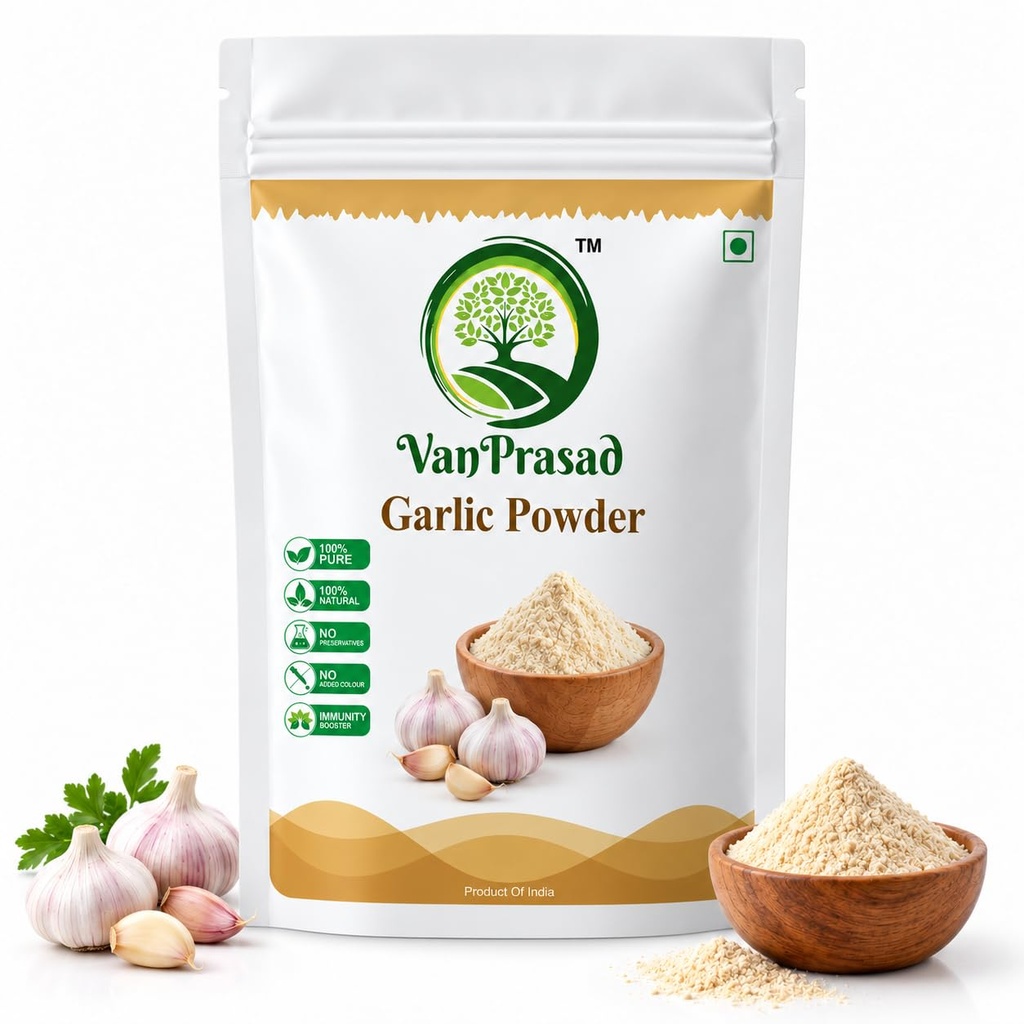VanPrasad Pure Garlic Powder 1 Kg | Natural Garlic Powder | Rich Flavor & Aroma | No Preservatives | Vegan & Gluten-Free | Garlic Seasoning for Cooking, Soups, Curries & Snacks