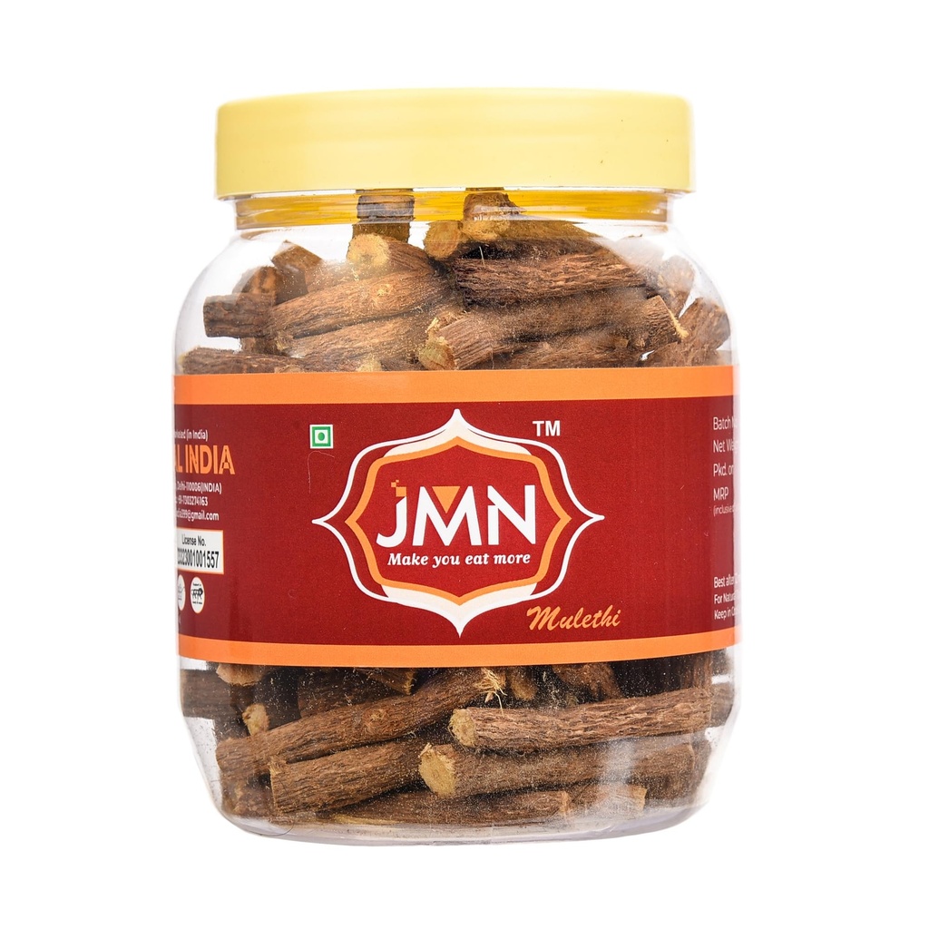 JMN Mulethi - Multhi Spl - Glycyrrhiza Glabra - Yashtimadhu - Jeshthamadha - Licorice Root - Mulethi Stick For Eating - Licorice Roots Organic for Throat (100gm)