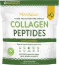 MariGold Grass-fed Collagen Peptides Powder Unflavored 1LB - 100% Pure, Type I & III Bovine Hydrolyzed Collagen, Non-GMO, Hormone-Gluten-Dairy Free, Keto-Friendly, Easy to Mix