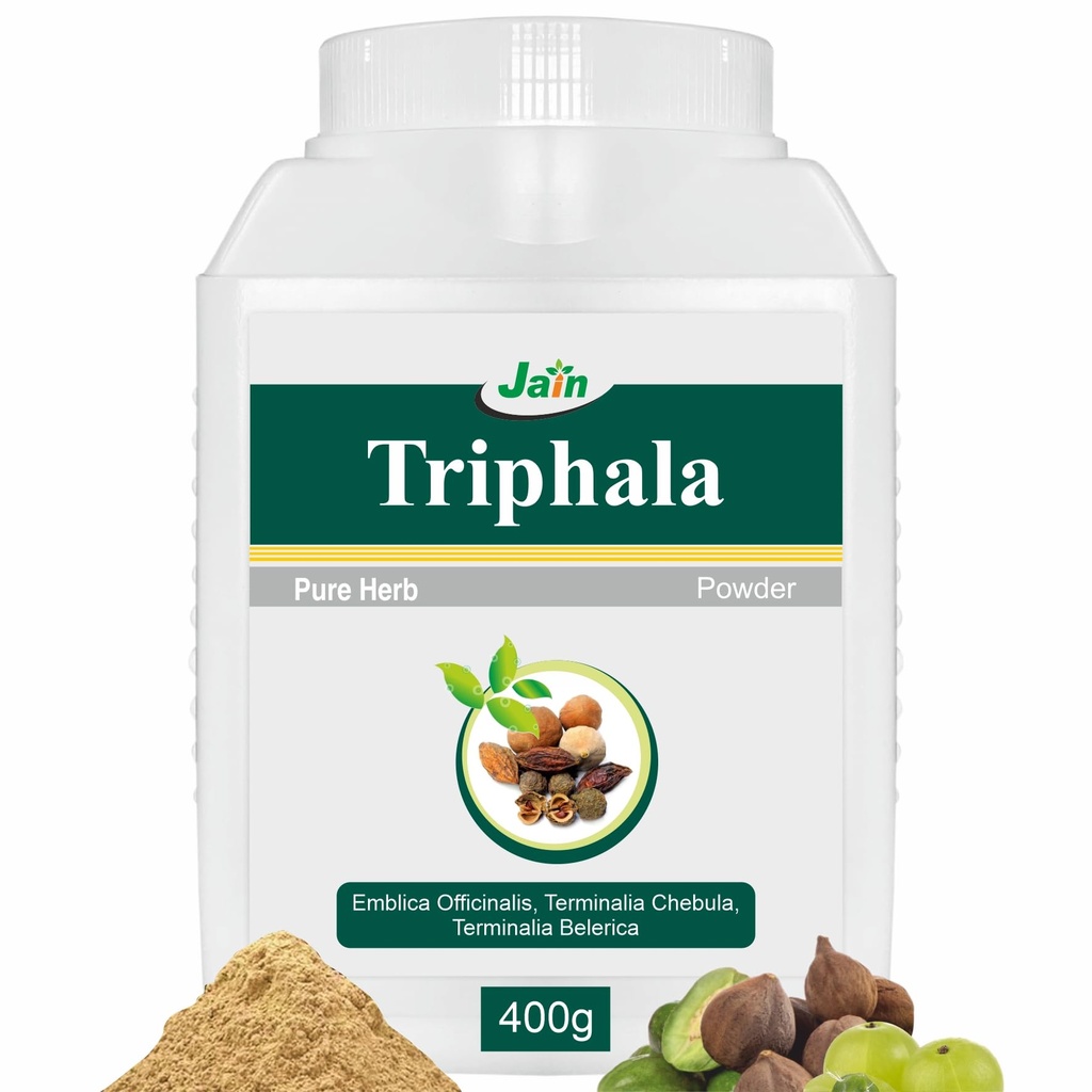 Jain Triphala Powder 400g, Ayurvedic Herbal Supplement, Natural