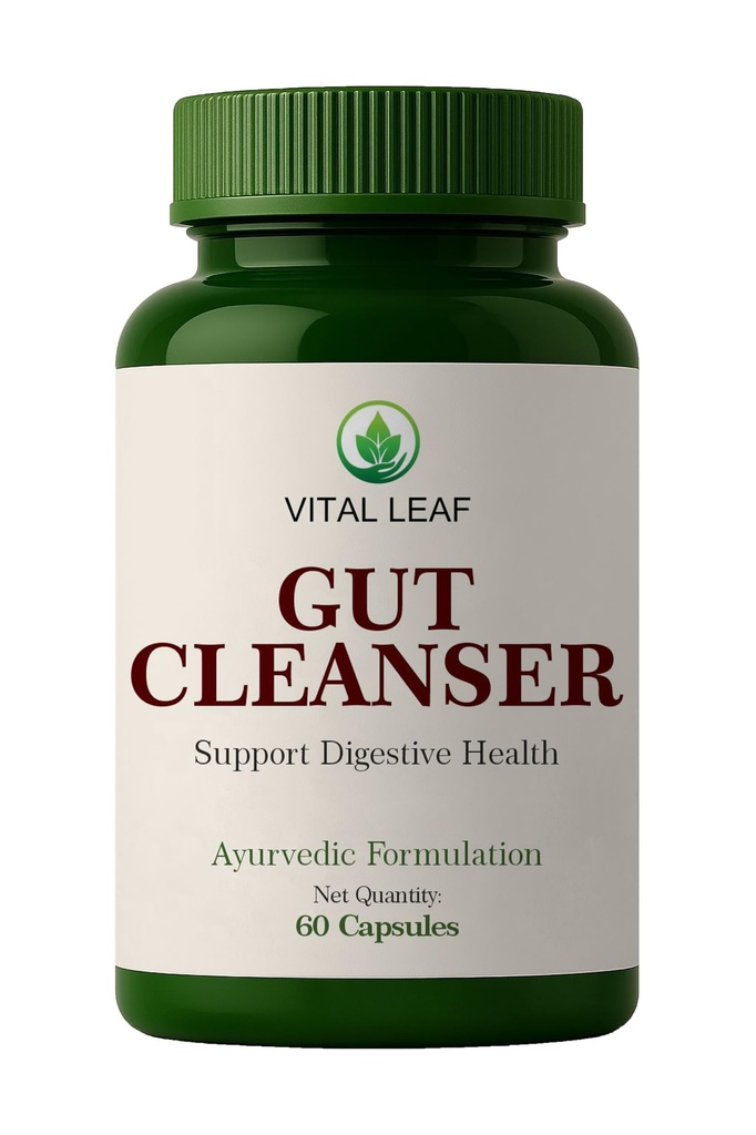 Gut Cleanser | Ayurvedic Capsules with Triphala, Senna, Amaltas & Tivrat | Herbal Support for Digestive Balance & Daily Detox | 60 Capsules | Plant-Based Formula