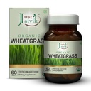 Just Jaivik Organic Wheatgrass Tablets 600 mg 60 count- Detox & Energy