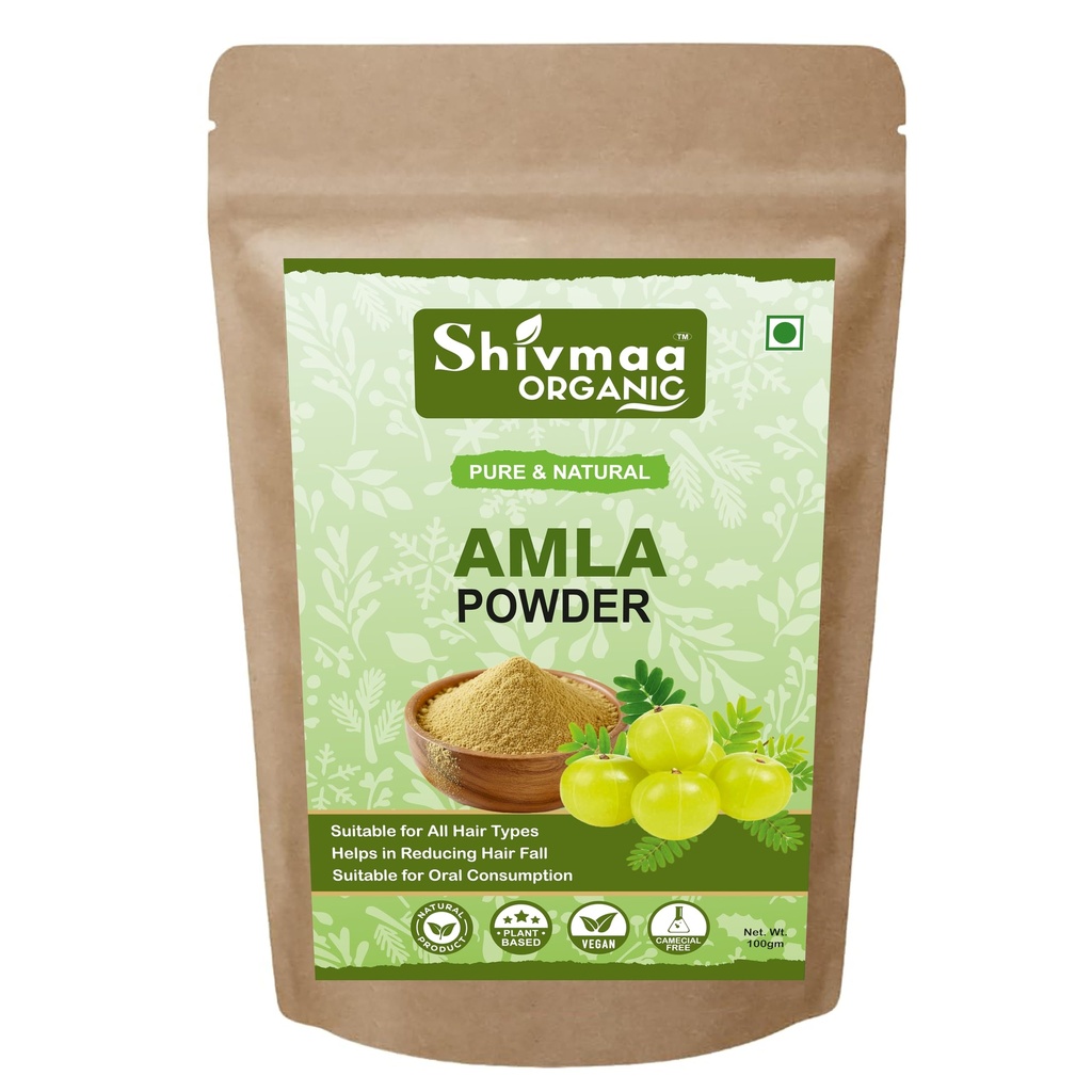 Amla Powder for Hair Growth Organic (100 Grams) | Eating, Drinking - Amala Usirikaya | Avla Gooseberry Fruit Churna (Pure Seedless Edible)