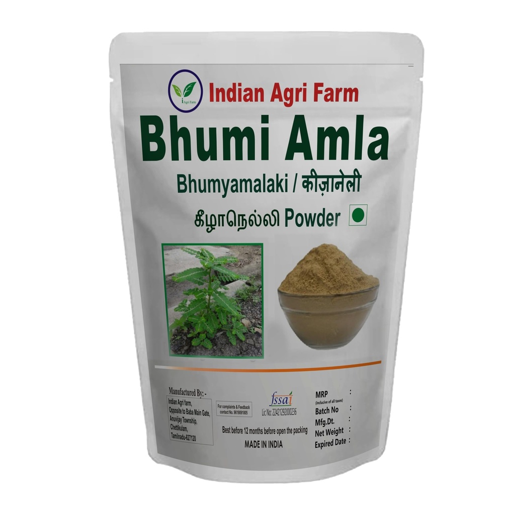 Iagrifarm Bhumi Amla powder - 450 gram - Bhumyamalaki/Keelanelli/Nela usiri Powder