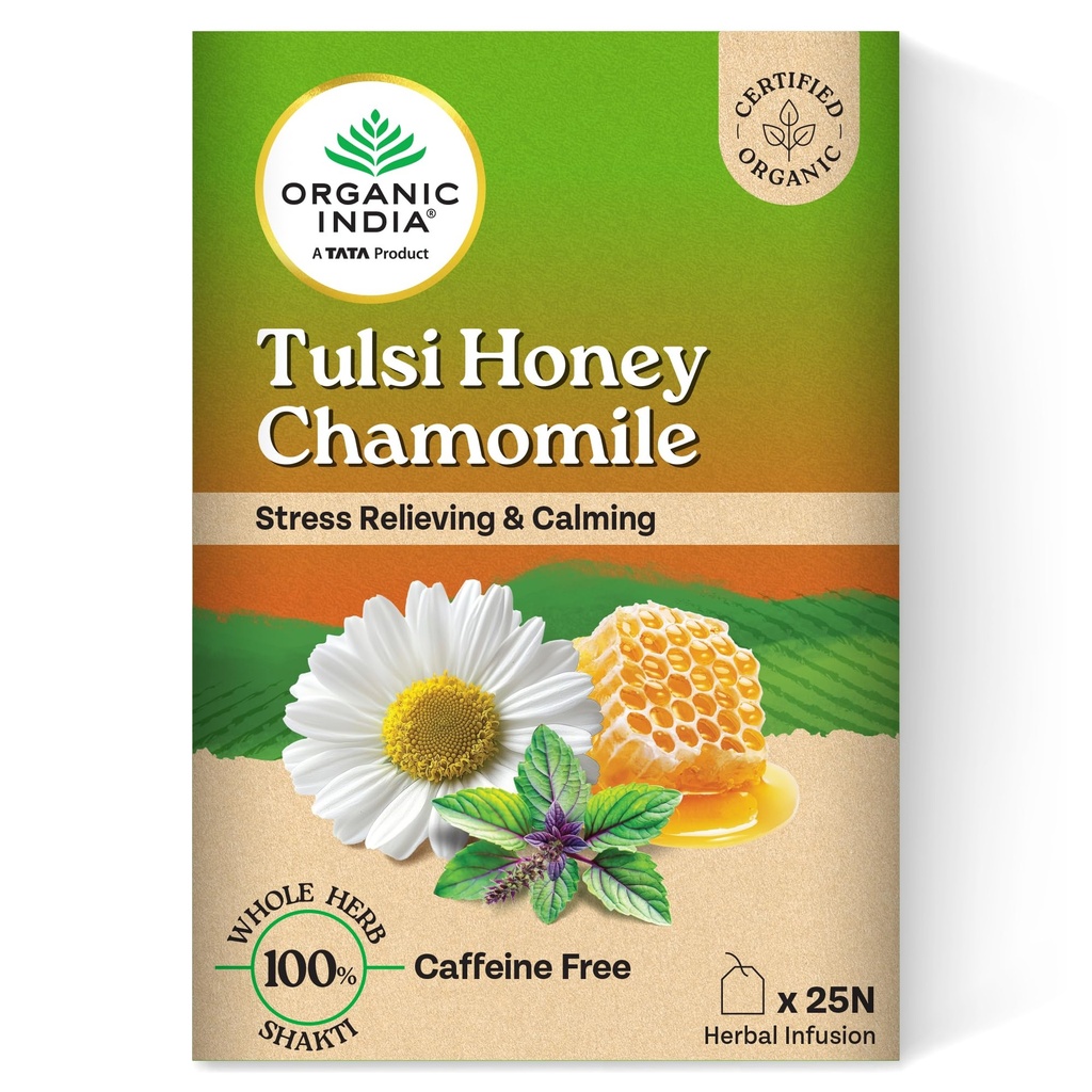 A TATA Product - Organic India Tulsi Honey Chamomile Infusion Pack of 2