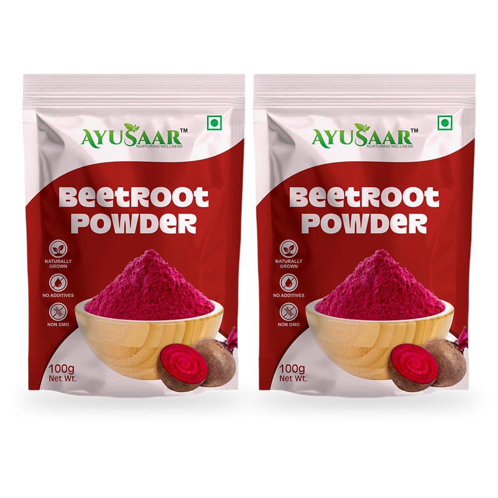 Beetroot Powder Combo Pack of 2 x 100g | Natural Beet Root Superfood Powder | Supports Nutrition, Energy and Healthy Lifestyle | Total 200g
