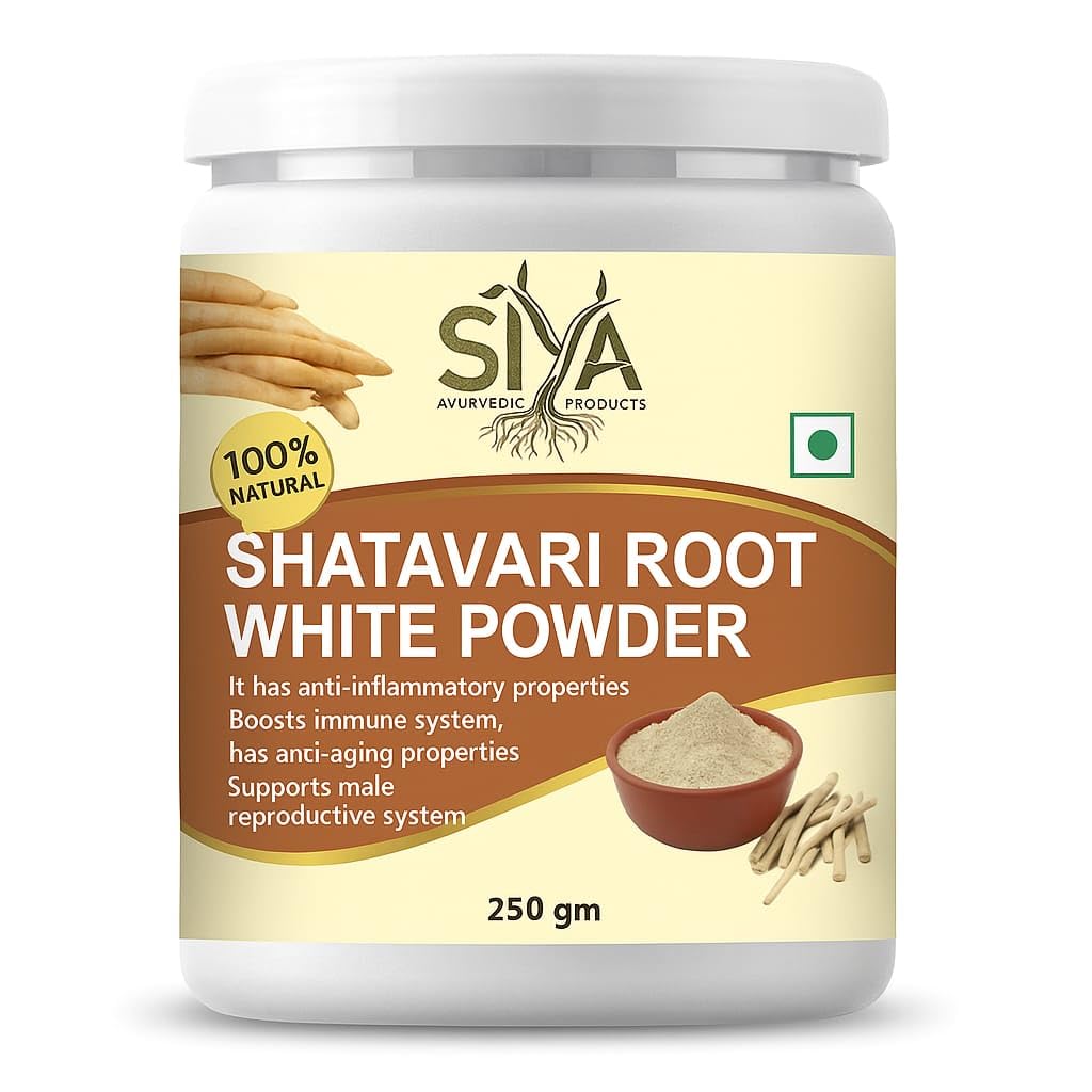 Siya Organic Shatavari Root white Powder 250gms | Promotes Lactation Naturally | Helps Maintain Hormonal Balance | Non GMO Certified