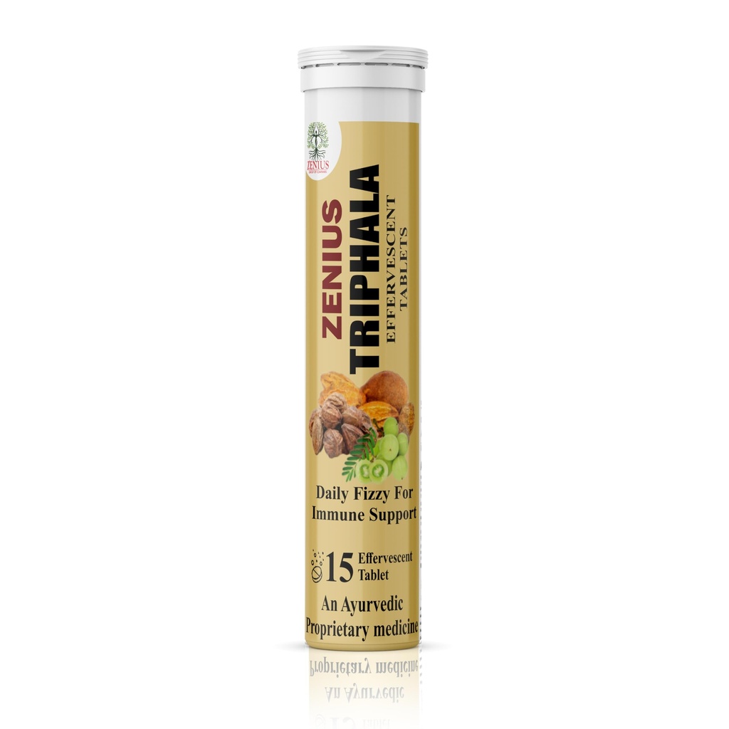 Zenius Triphala Effervescent Tablets, 15 Tablets