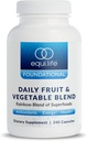 Equilife Daily Fruit & Vegetable Blend, Superfood Antioxidant Supplement Capsules, Nutrient Dense with Vitamin C, Fiber, and 9 Essential Amino Acids, Supports Energy, Vegan 240 Capsules