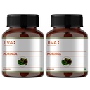 Jiva Moringa Tablets | Boosts Immunity, Energy & Digestion | 100% Organic moringa leaves powder | Supports Heart, Skin & Hair Health | Pure Ayurvedic Supplement - 60 Tablet (Pack of 2)