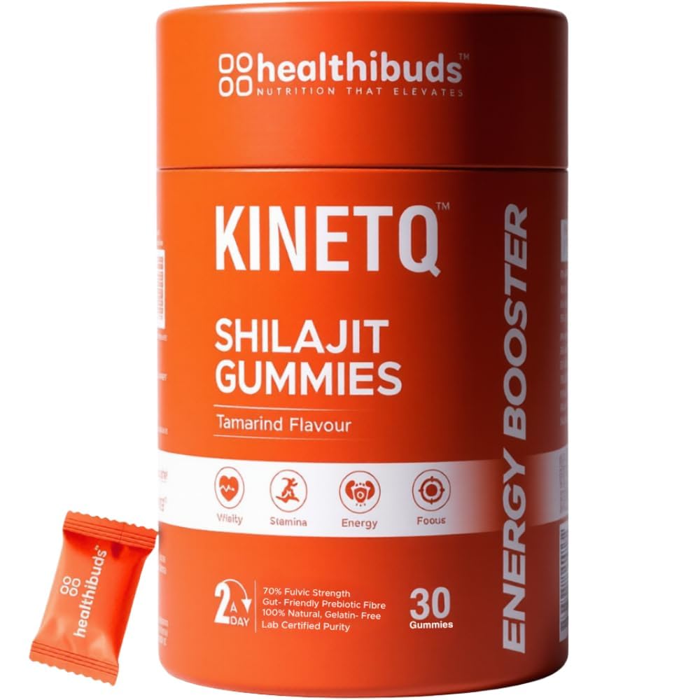 KINETQ Shilajit/Shilajeet Energy Gummies 30 Count for Men Women