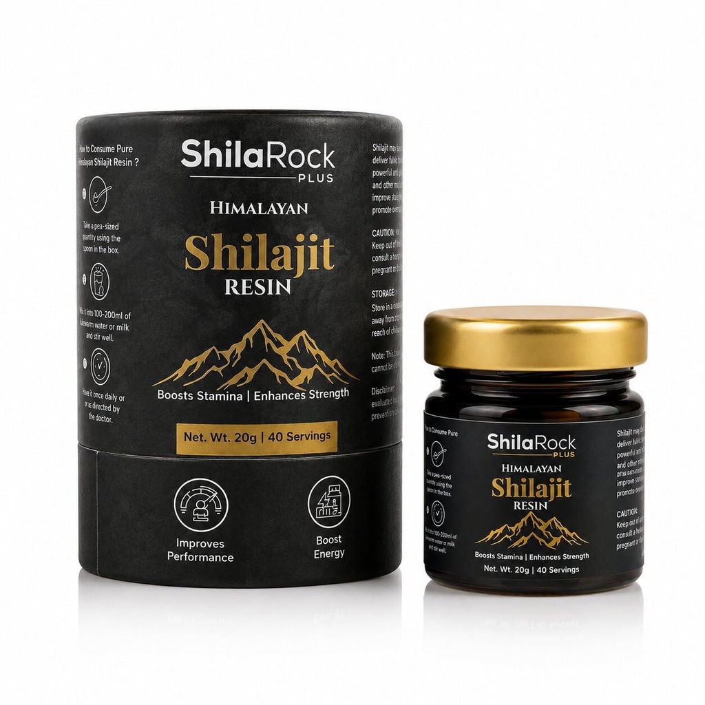 Himalayan Shilajit Resin, Boosts Stamina, Enhances Strength, 77% Fulvic Acid, 85+ Trace Minerals, 20g pack of 1, 40 Servings