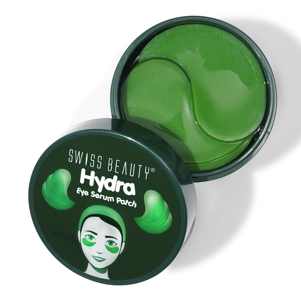 Swiss Beauty Hydra Anti Wrinkle Eye Serum Patch| Treats Dark Circles, Fine Lines And Wrinkles | Enriched With Collagen And Aloe Vera Extract | Shade- 01 Aloevera, 60 Pcs