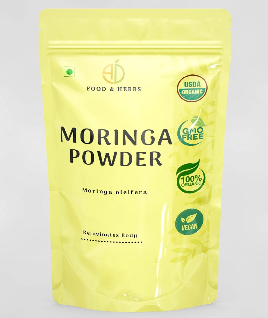 A D Food & Herbs Organic Moringa Powder/Senjhana/Drumstick Plant/Moringa Oleifera Leaves Powder (20 Gms)