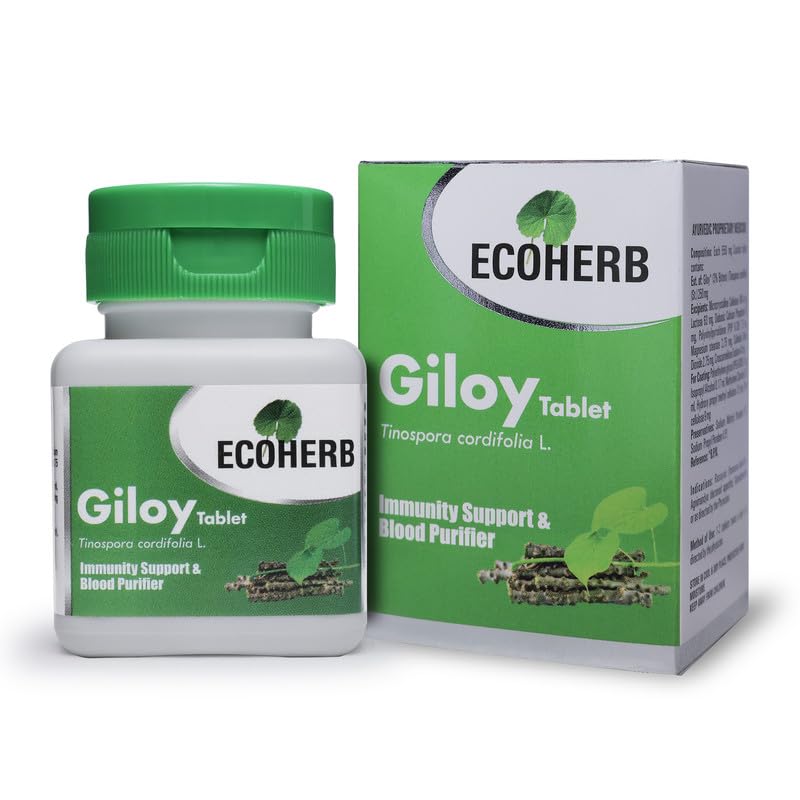 Giloy Tablets 60 Count | Guduchi (Tinospora Cordifolia) Herbal Supplement | Ayurvedic Wellness Support | Daily Herbal Tablets | Vegetarian | For Men & Women
