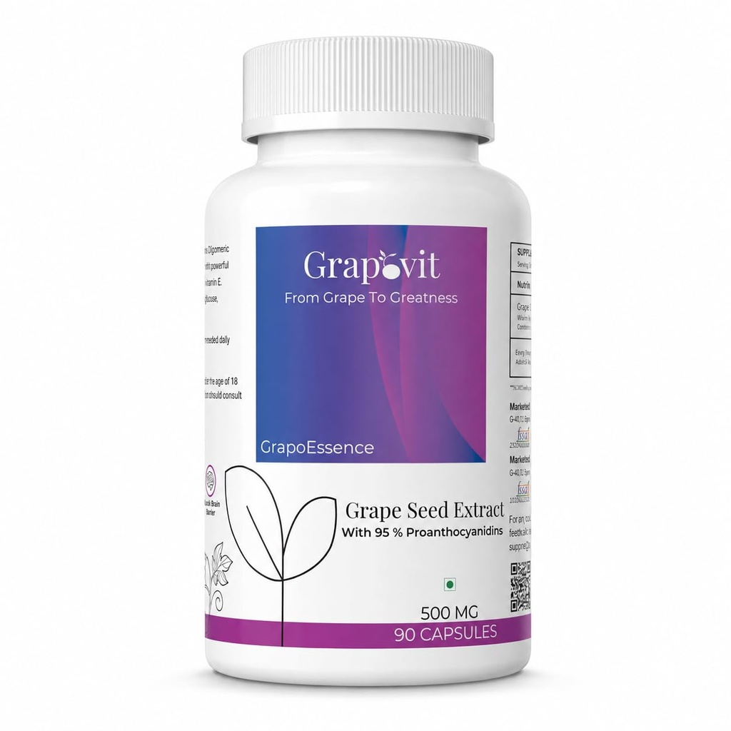 Grape Seed Extract, Antioxidant Support, Heart Health, 95% OPC's, 90 Capsules, 500mg