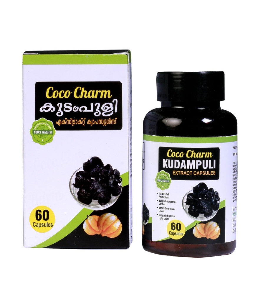 Kudampuli Capsules 60 Count | Garcinia Cambogia Capsules For Men and Women (Pack of 1)