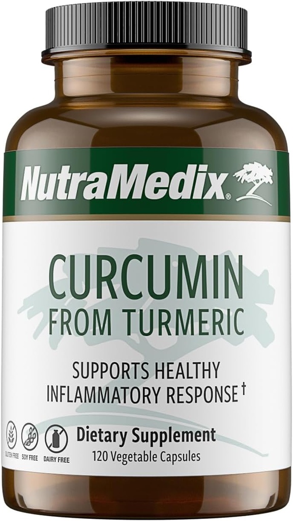 NutraMedix Curcumin - 500mg Turmeric Capsules - Promotes a Healthy Inflammatory Response, Immune System, Brain, Heart & Liver Support (120 Capsules)
