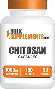 BulkSupplements.com Chitosan Capsules - Chitosan Supplements, Chitosan 1000mg - from Shellfish, 2 Capsule per Serving, 180 Capsules (Pack of 1)