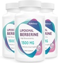 Berberine HCL Supplement 1500mg - High Bioavailability Liposomal Berberine Capsules for Women and Men, AMPK Activator for Cardiovascular Health, Sugar-Free, Non-GMO,180 Softgels