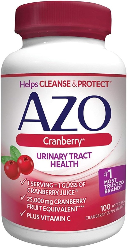 AZO Cranberry, Maximum Strength, Softgels 100 ea (Pack of 4)