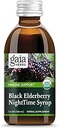 Gaia Herbs Black Elderberry, NightTime Syrup - Immune Support Supplement - With Organic Black Elderberries, California Poppy & Lemon Balm for Restful Sleep & Immune Defense - 5.4 Fl Oz (32-Day Supply)