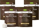 Igennus Vegan Collagen Peptide Powder, Enhanced with Glycine, Proline & Hydroxyproline & Cofactor Vitamin C, Non GMO, Complete Vegetarian Plant Based Collagen Powder Booster, 4 x 35 Servings