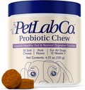 PetLab Co. Probiotics for Dogs, Support Gut Health, Occasional Diarrhea, Digestive Health & Seasonal Allergies - Pork Flavor - 30 Soft Chews - Packaging May Vary