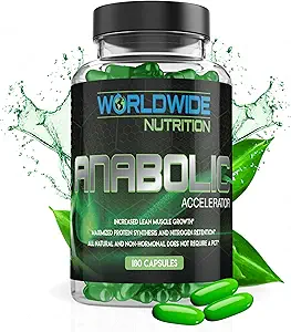 Worldwide Nutrition Anabolic Accelerator – Daily Supplement for Men – 180 Capsules – Supports Energy, Workout Recovery & Muscle Health
