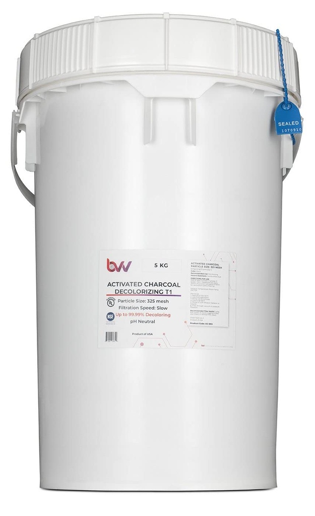 BVV Activated Hardwood Carbon Decolorizing T1 (100% Hardwood Charcoal)-5Kg